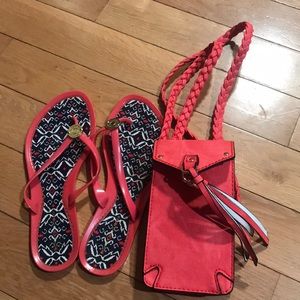 TommyHilfiger slipper shoulder bag coral